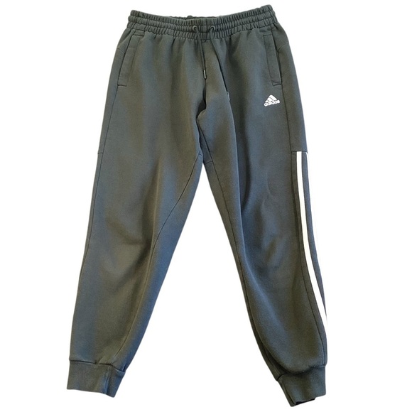Adidas Men’s Grey Jogger Sweatpants, Size Small Style FS2774 - Picture 1 of 12
